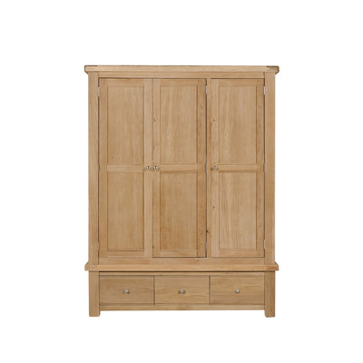 Delaney Oak 3 Door Wardrobe