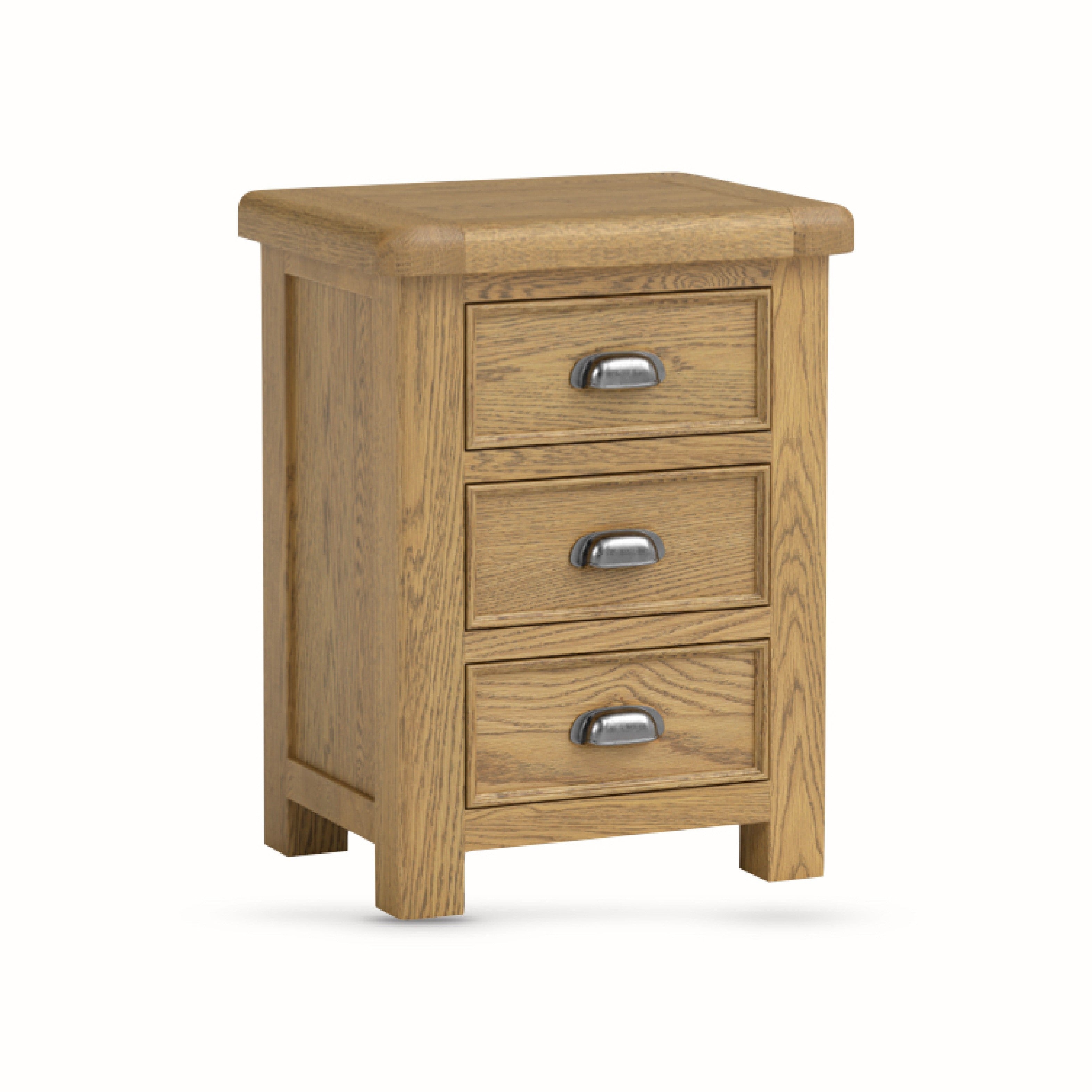 Dorchester Oak Bedside - 3 Drawer