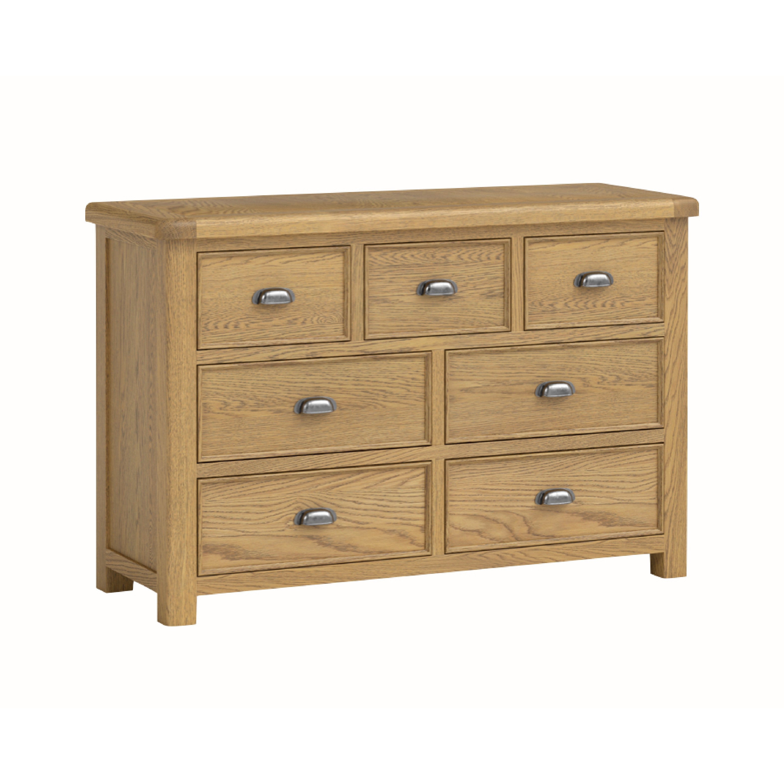 Dorchester Oak Chest of Drawers - 3 over 4 Drawer