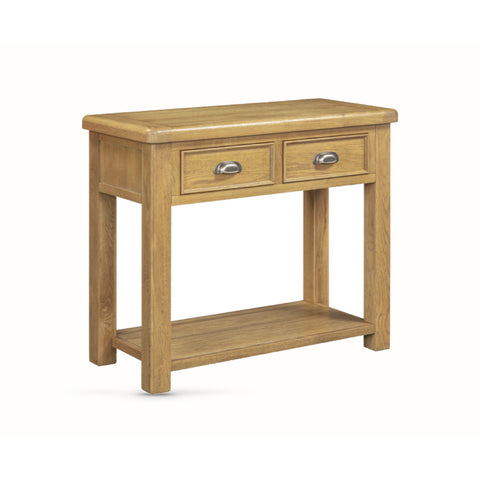 Dorchester Smoked Oak Console Table - 2 Drawer