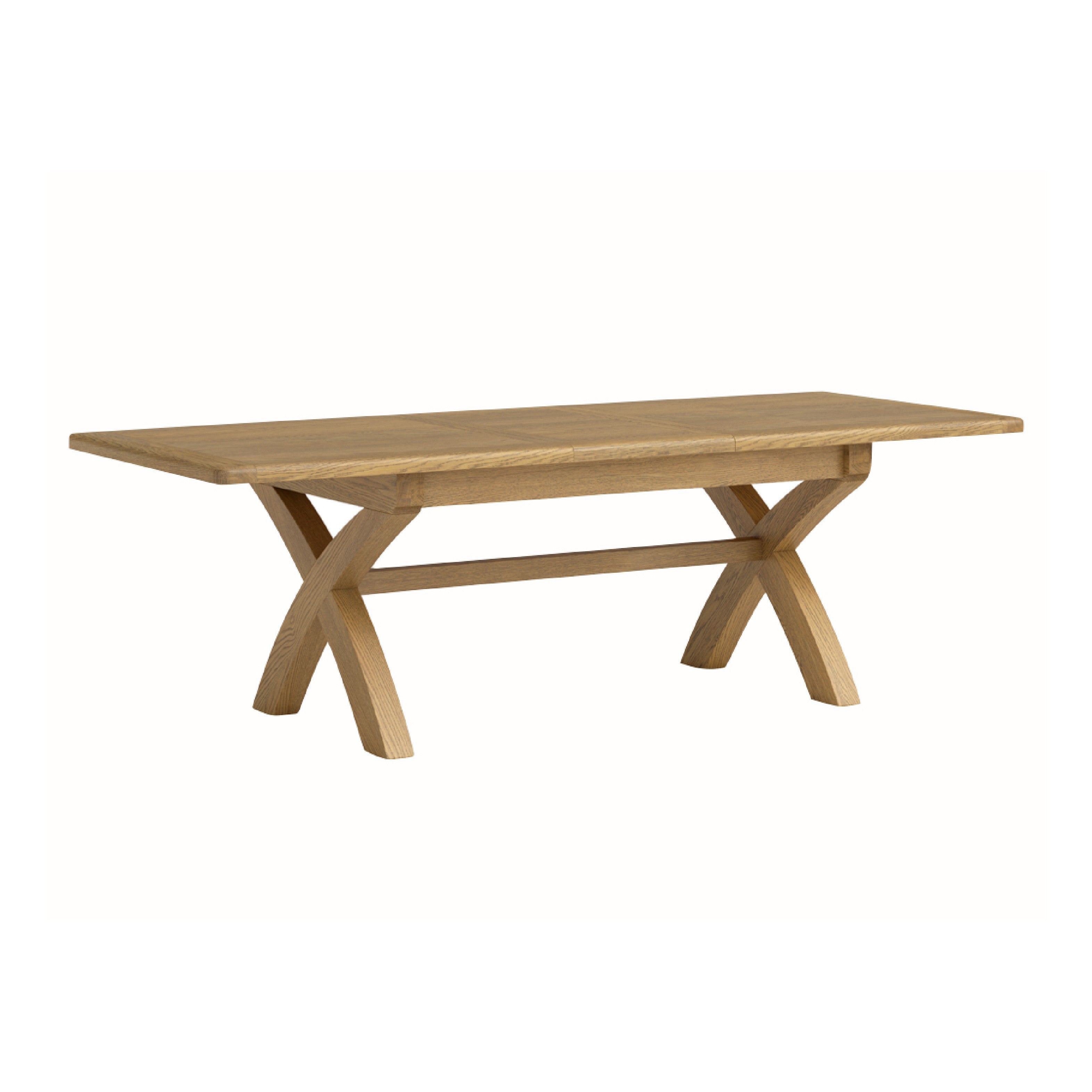 Dorchester Oak Dining Table - 200-250cm Cross Leg Extension