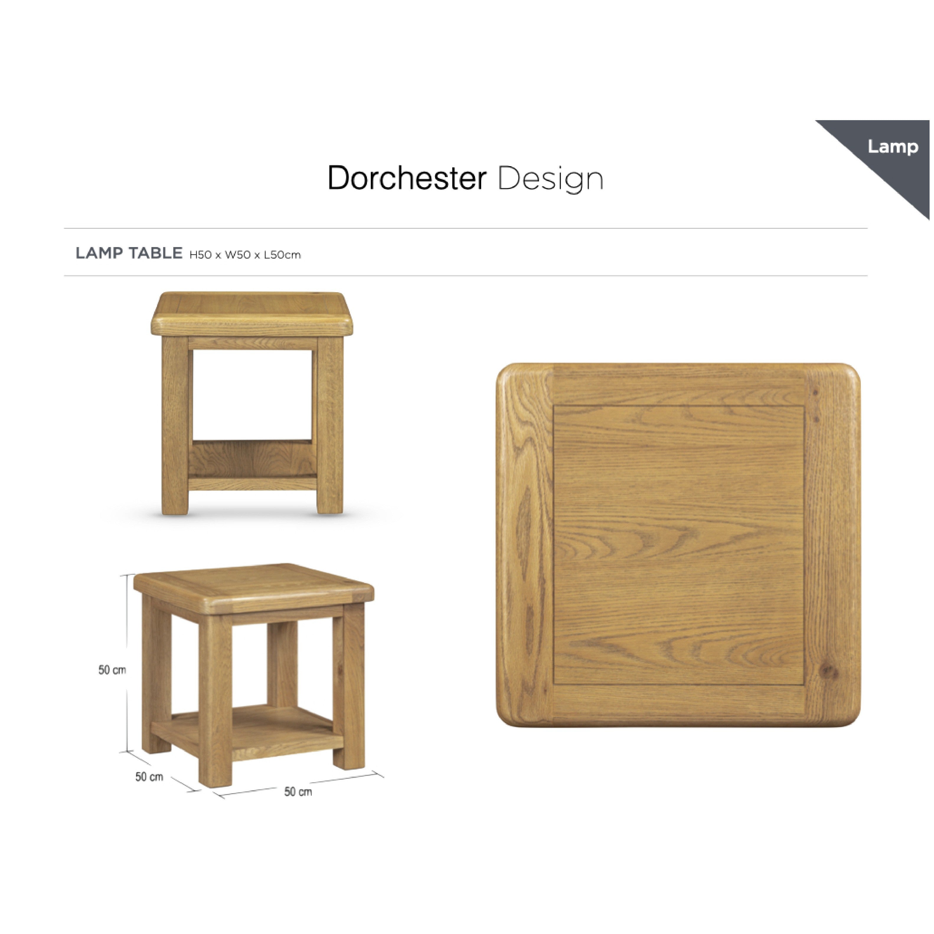 Dorchester Oak Lamp Table