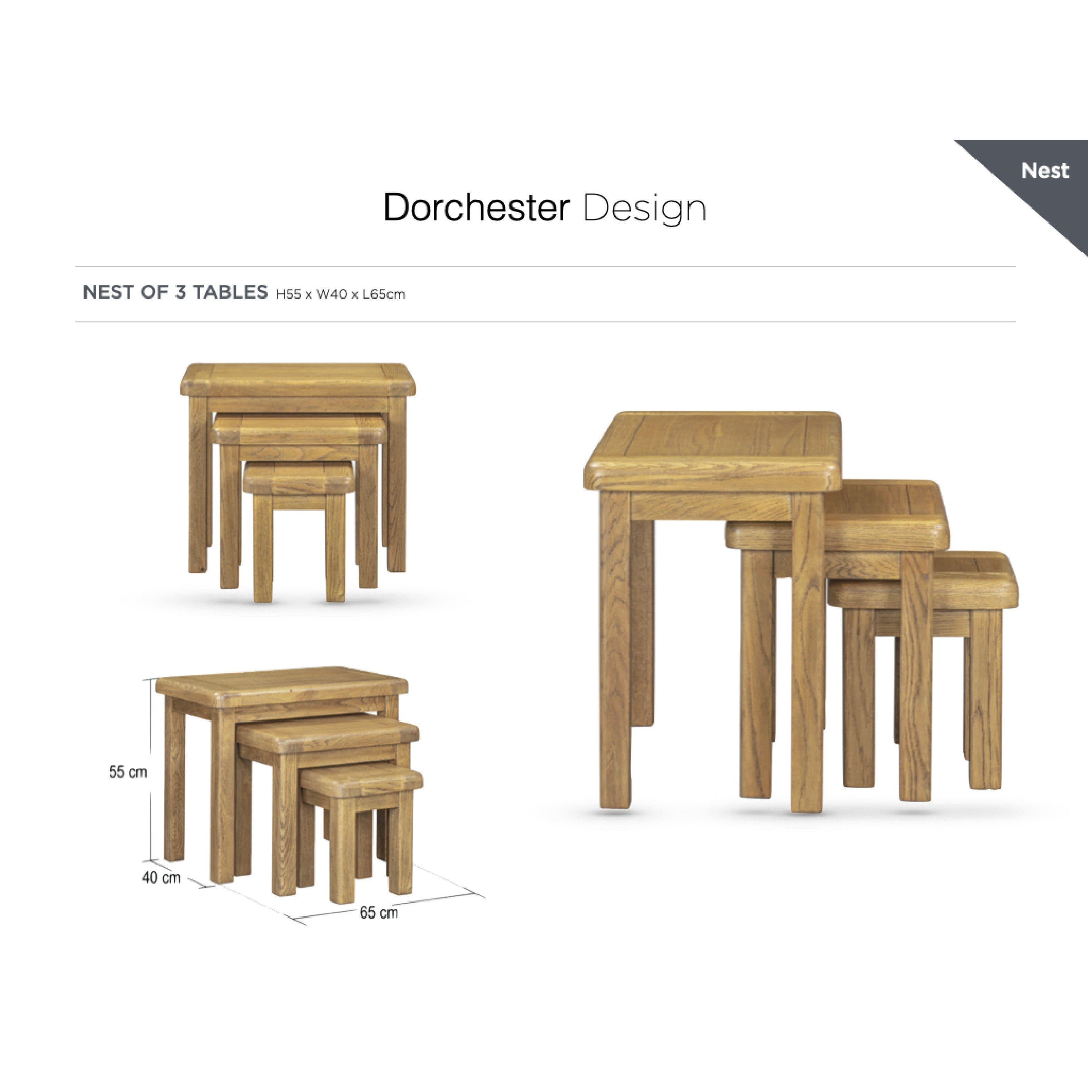 Dorchester Oak Nest of Tables