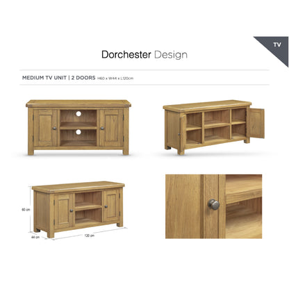 Dorchester Oak TV Unit - Medium
