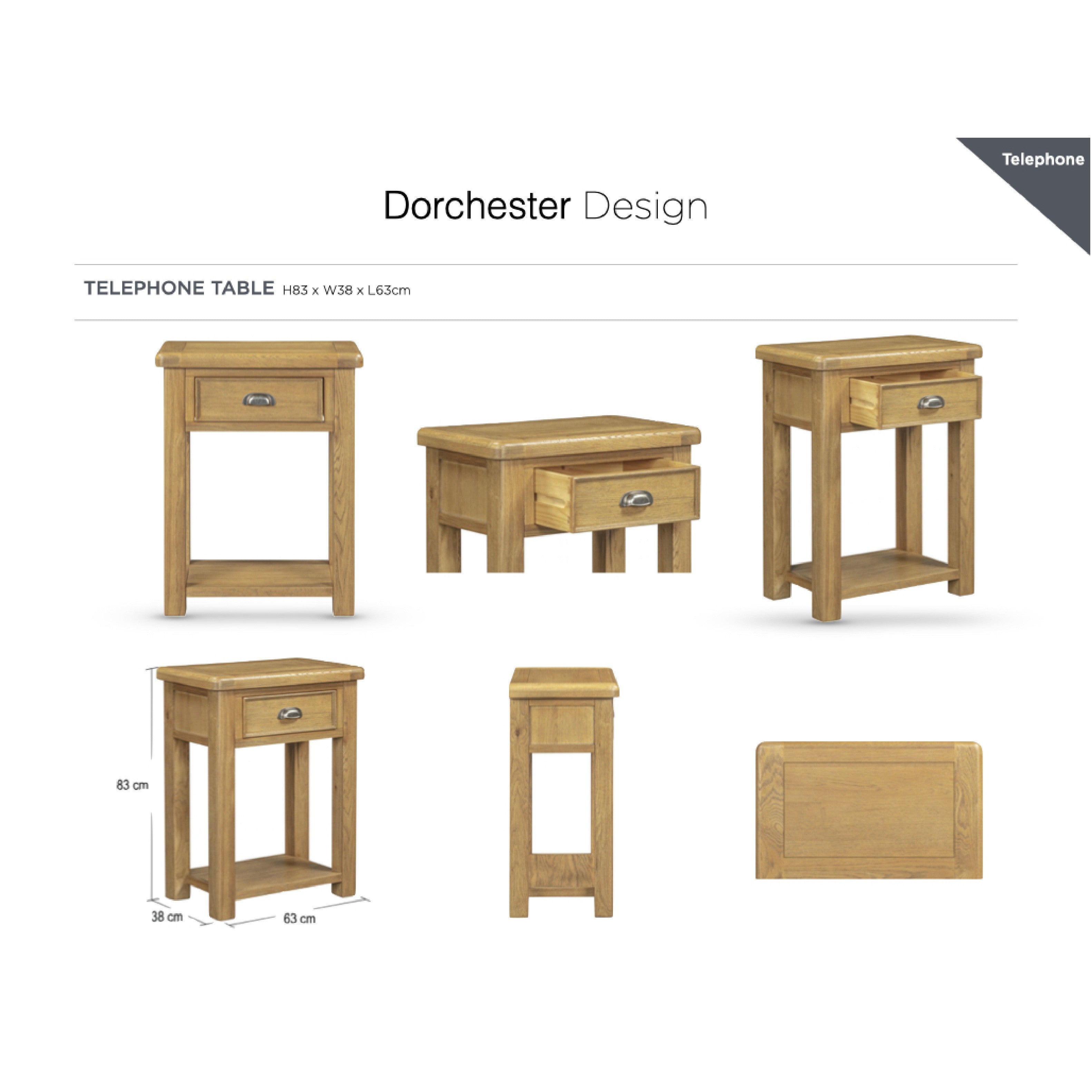 Dorchester Oak Telephone Table