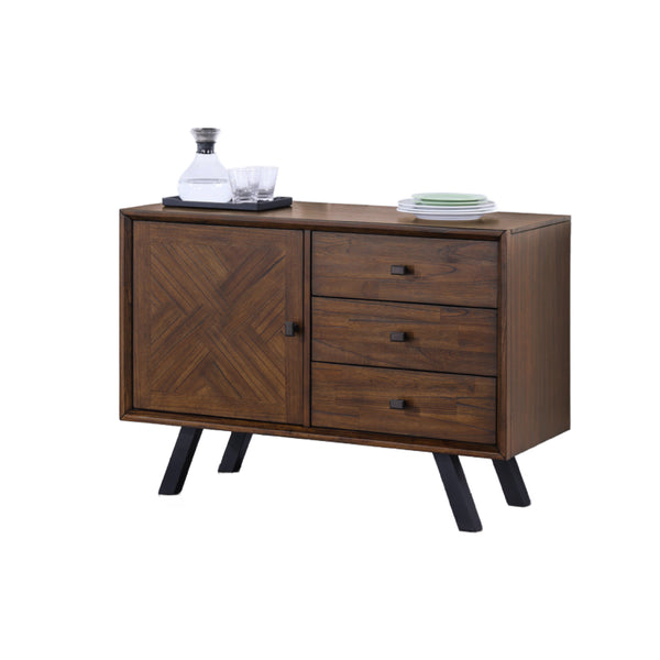 Nevada Industrial Double Sideboard - 1 Door, 3 Drawer