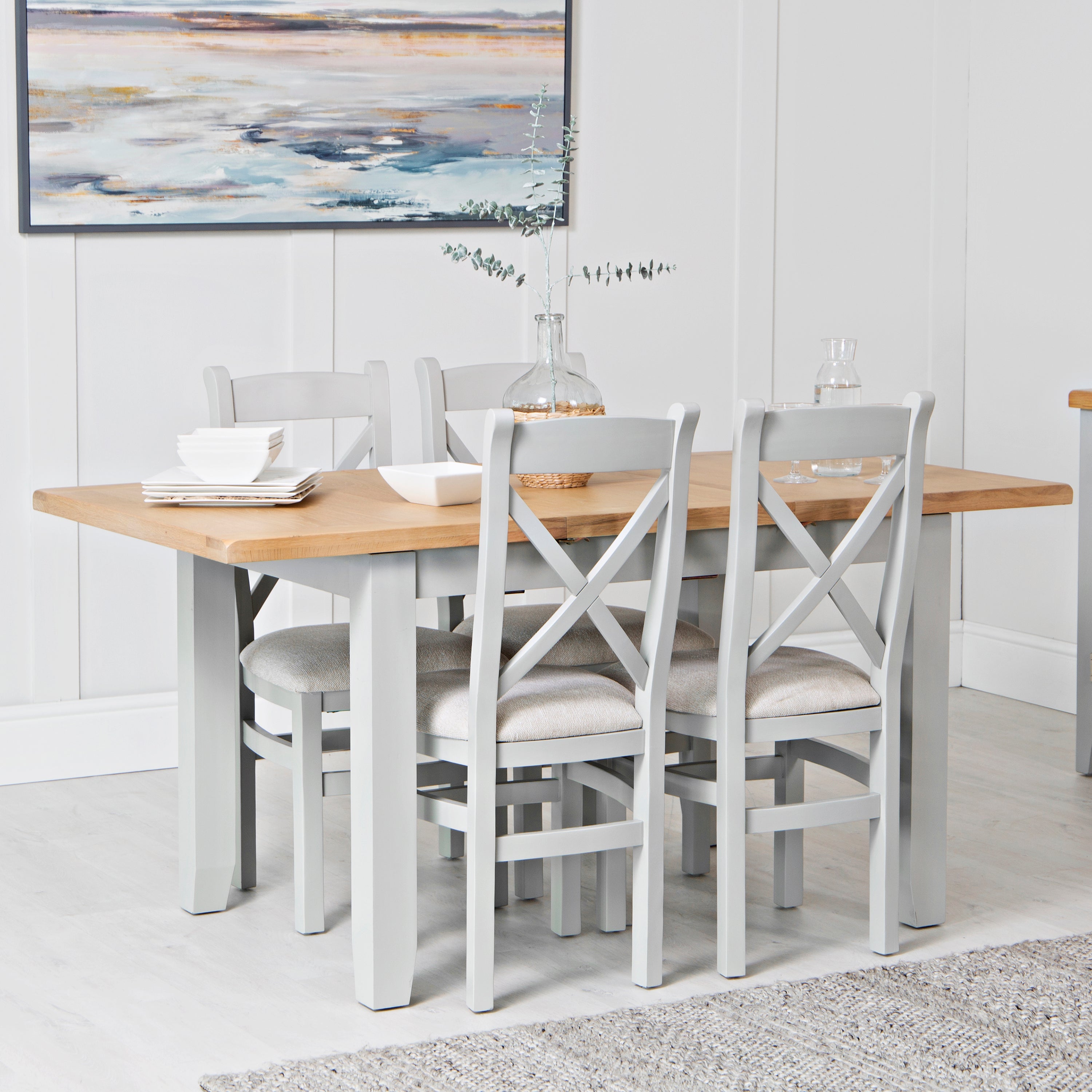 Grey painted kitchen chairs cheap
