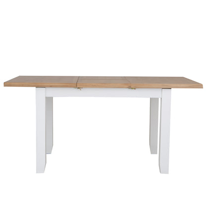 Earlham White Painted & Oak 1.2m Butterfly Extending Table