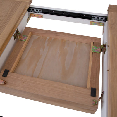 Earlham White Painted & Oak 1.2m Butterfly Extending Table