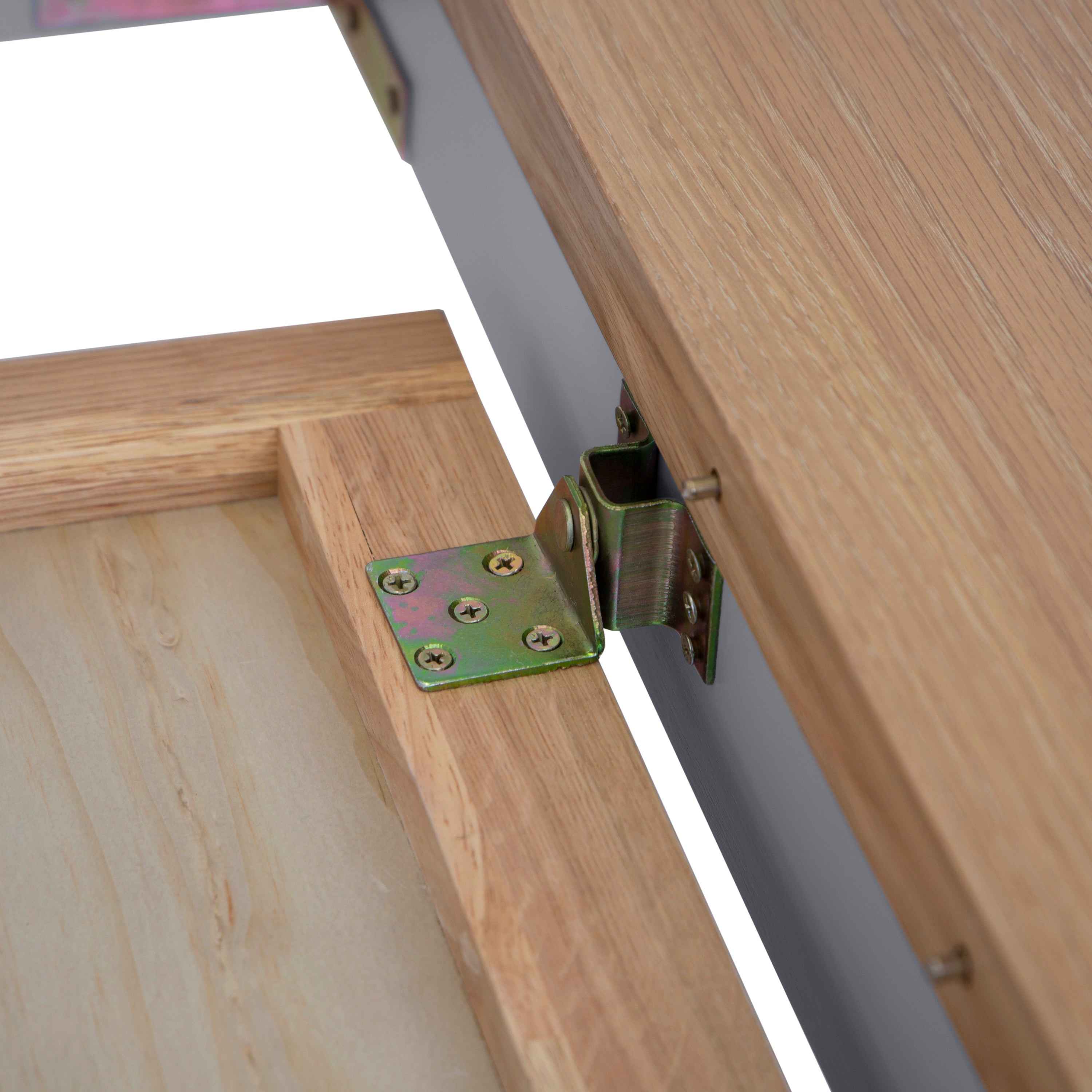 Earlham Grey Painted & Oak - 1.8m Refectory Extending Dining Table, PLUS x6 Ladder Back Chairs - Fabric Seats