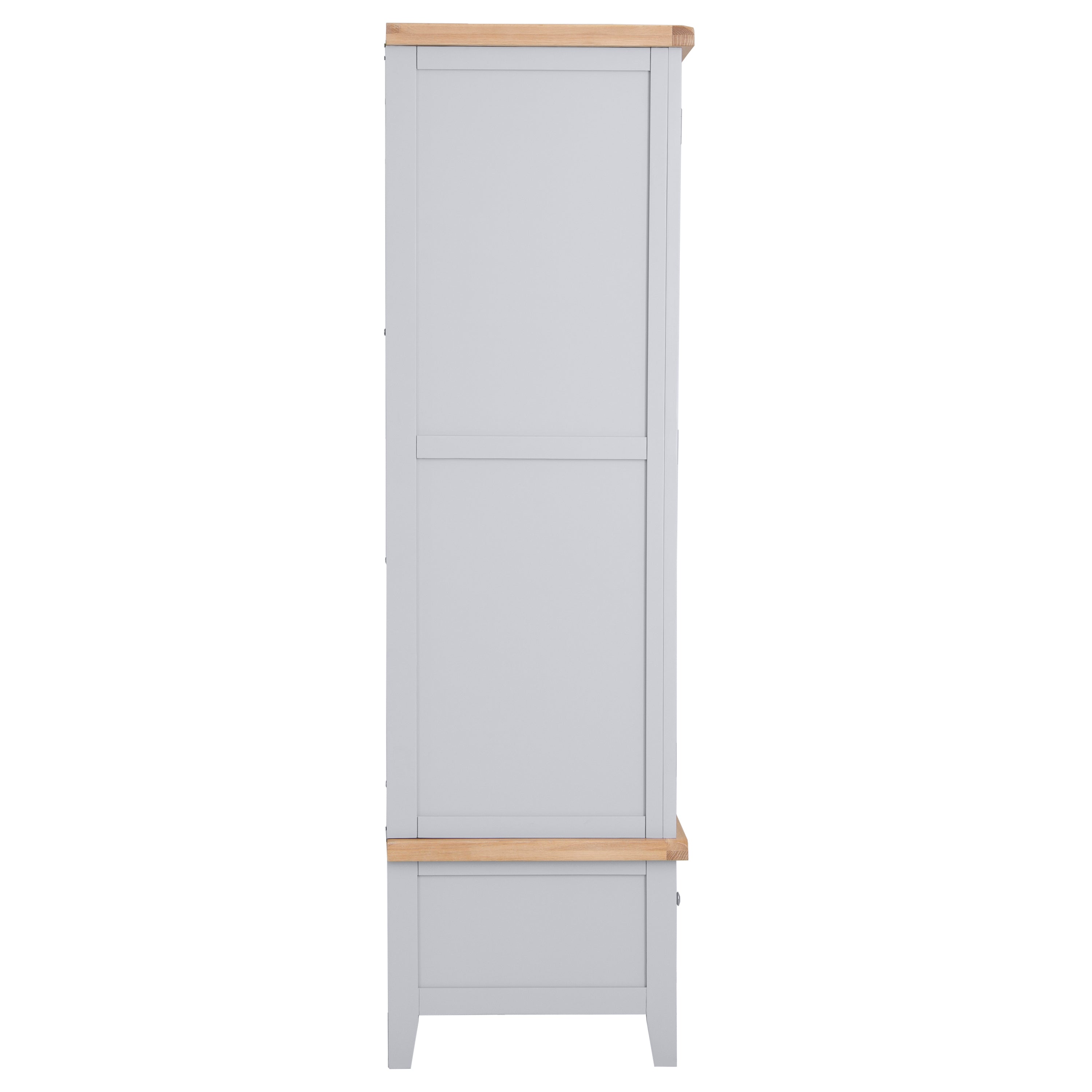 Earlham Grey Painted & Oak Wardrobe - 2 Door