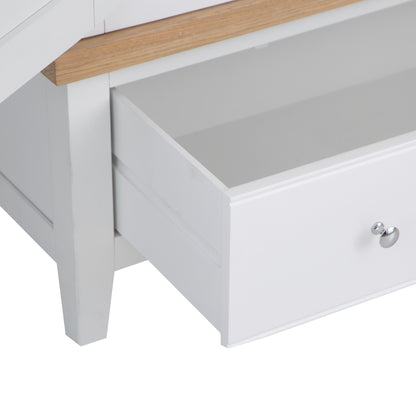 Earlham White Painted & Oak Wardrobe - 2 Door