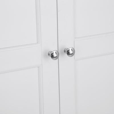 Earlham White Painted & Oak Wardrobe - 2 Door