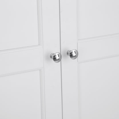 Earlham White Painted & Oak Wardrobe - 2 Door