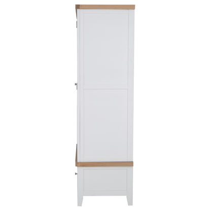 Earlham White Painted & Oak Wardrobe - 2 Door