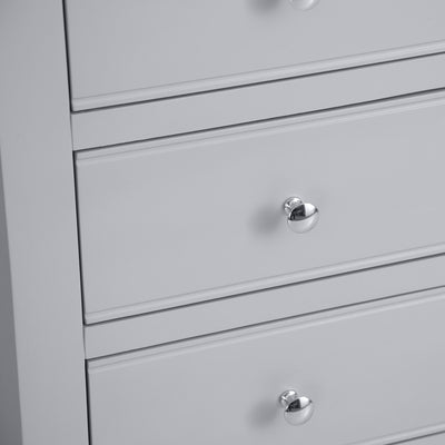Earlham Grey Painted & Oak Chest of Drawers - 2 Over 3