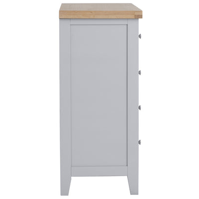 Earlham Grey Painted & Oak Chest of Drawers - 2 Over 3