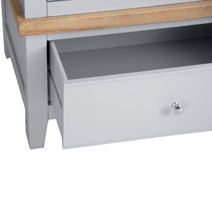 Earlham Grey Painted & Oak Wardrobe - 3 Door