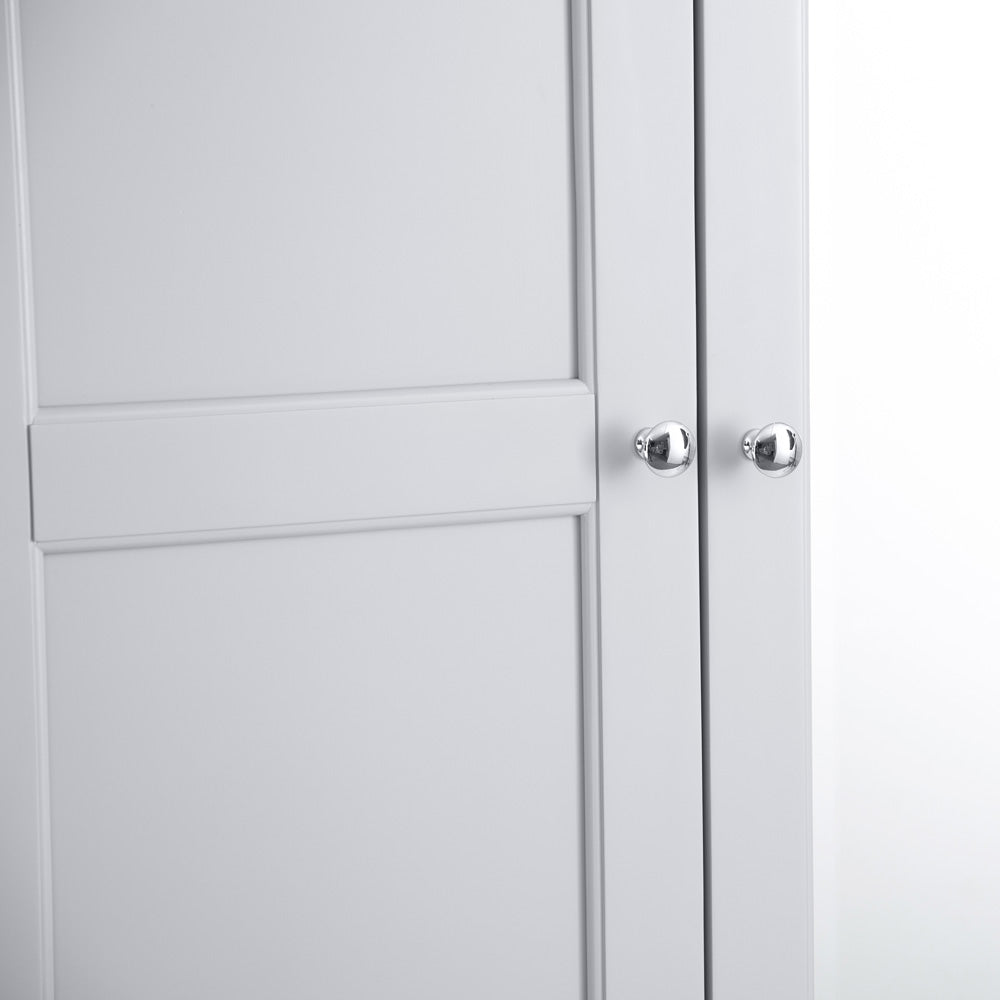 Earlham Grey Painted & Oak Wardrobe - 3 Door