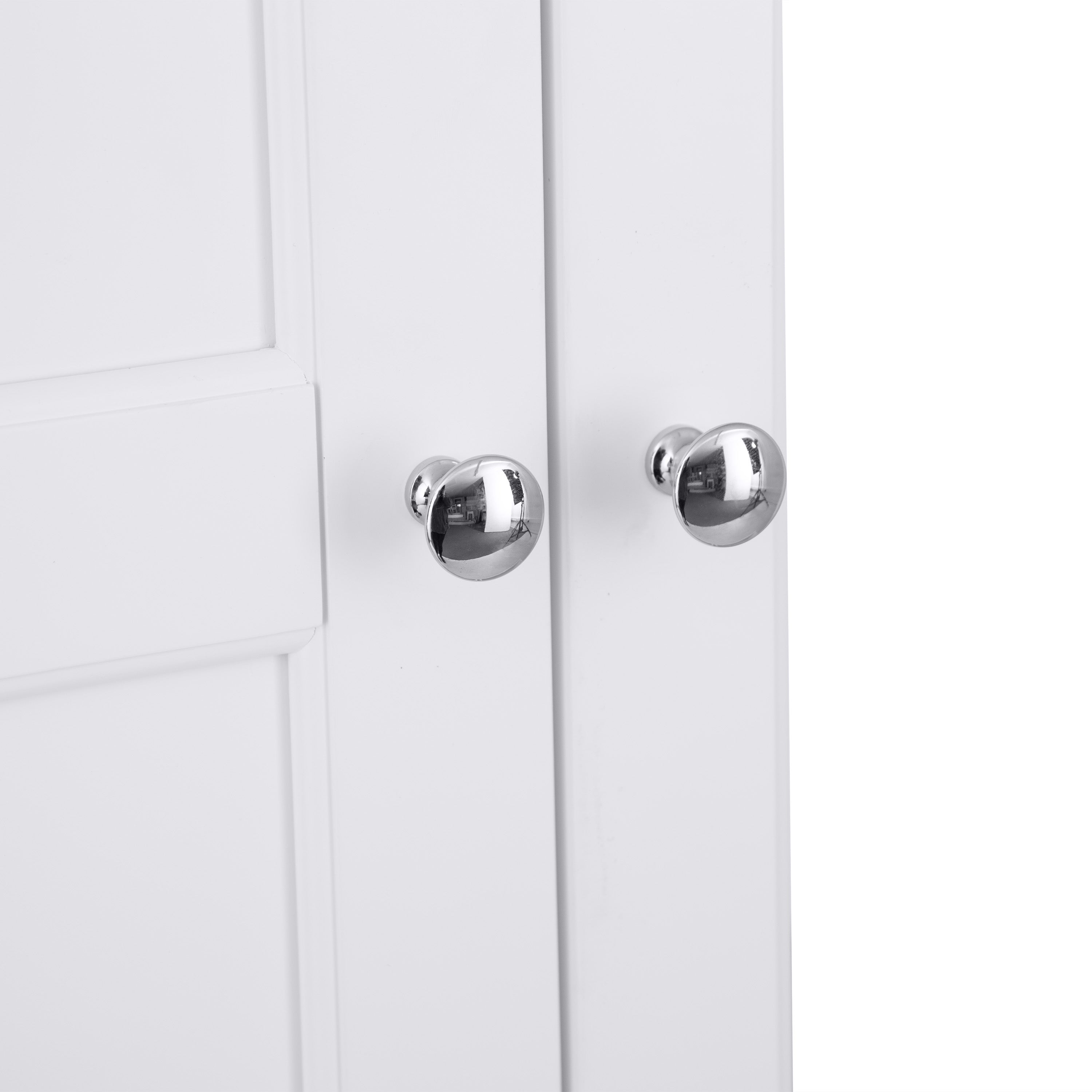 Earlham White Painted & Oak Wardrobe - 3 Door