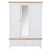 Earlham White Painted & Oak Wardrobe - 3 Door
