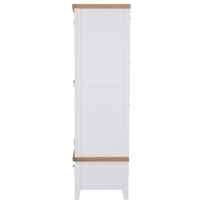 Earlham White Painted & Oak Wardrobe - 3 Door