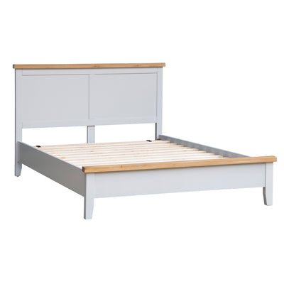 Earlham Grey Painted & Oak Bed Frame - 4ft6 Double