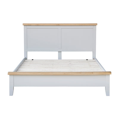 Earlham Grey Painted & Oak Bed Frame - 4ft6 Double