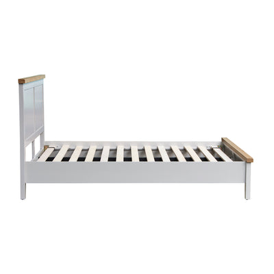 Earlham Grey Painted & Oak Bed Frame - 4ft6 Double