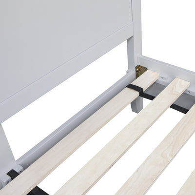 Earlham Grey Painted & Oak Bed Frame - 4ft6 Double