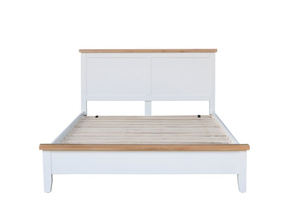 Earlham White Painted & Oak Bed Frame - 4ft6 Double