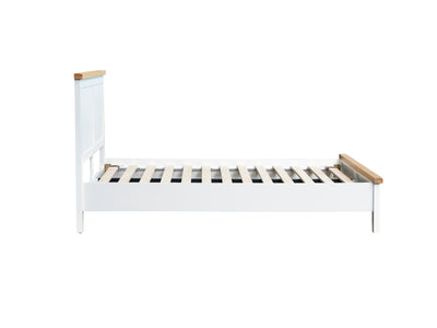 Earlham White Painted & Oak Bed Frame - 4ft6 Double