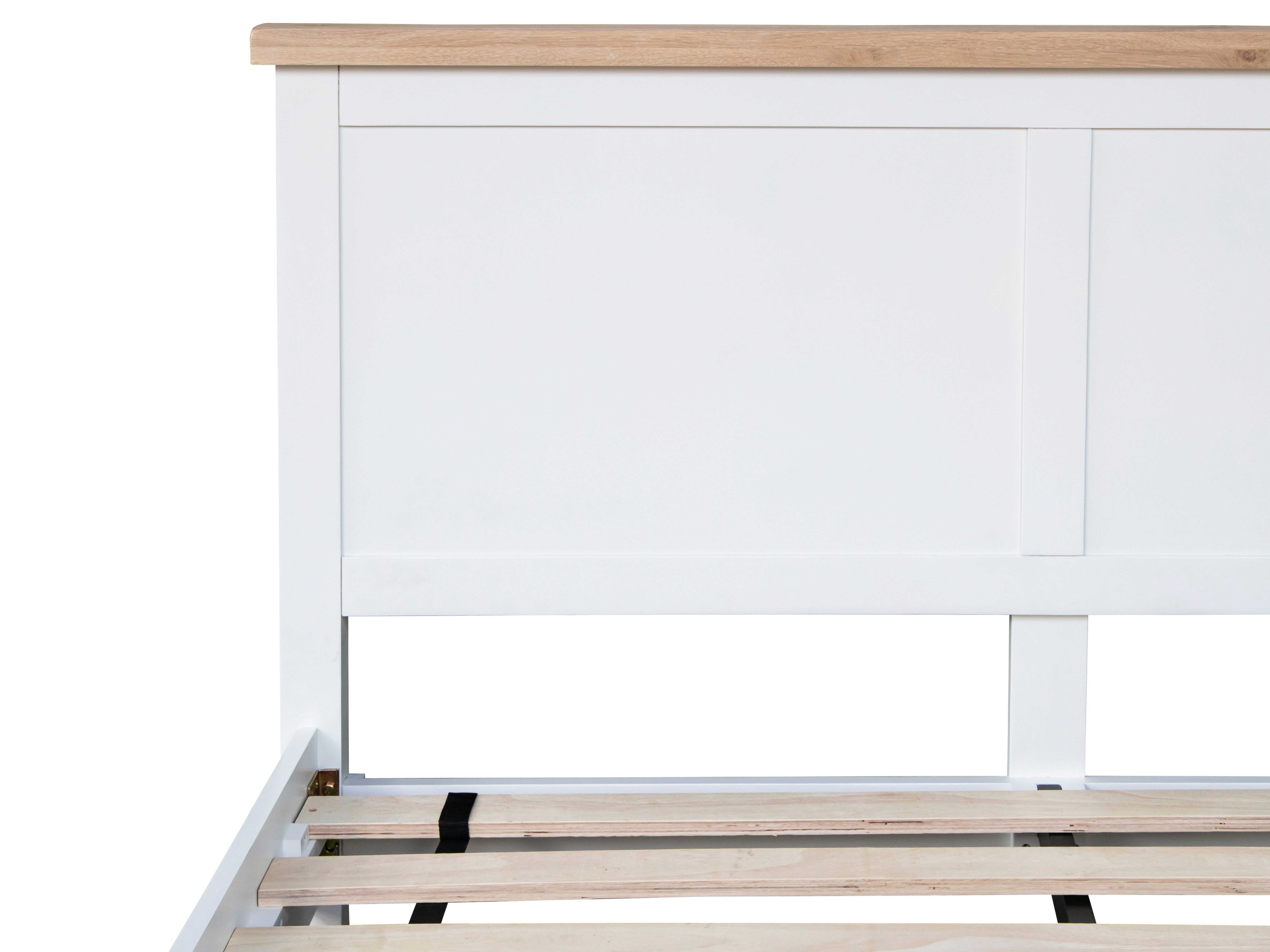 Earlham White Painted & Oak Bed Frame - 4ft6 Double