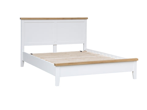 Earlham White Painted & Oak Bed Frame - 4ft6 Double