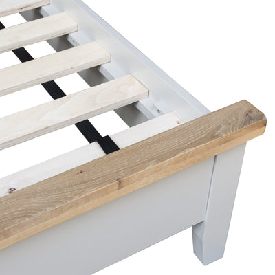 Earlham Grey Painted & Oak Bed Frame - 5ft Kingsize
