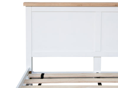 Earlham White Painted & Oak Bed Frame - 5ft Kingsize