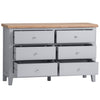 Earlham Grey Painted & Oak Chest of Drawers - 6 Drawer