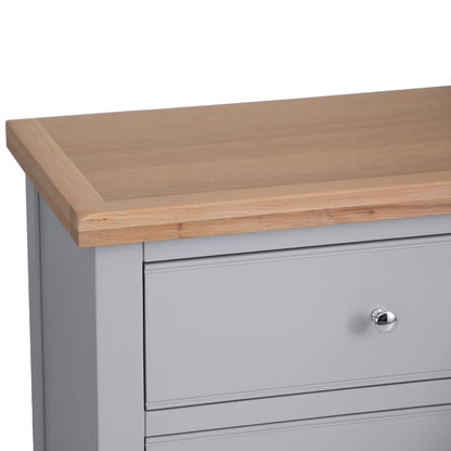 Earlham Grey Painted & Oak Chest of Drawers - 6 Drawer