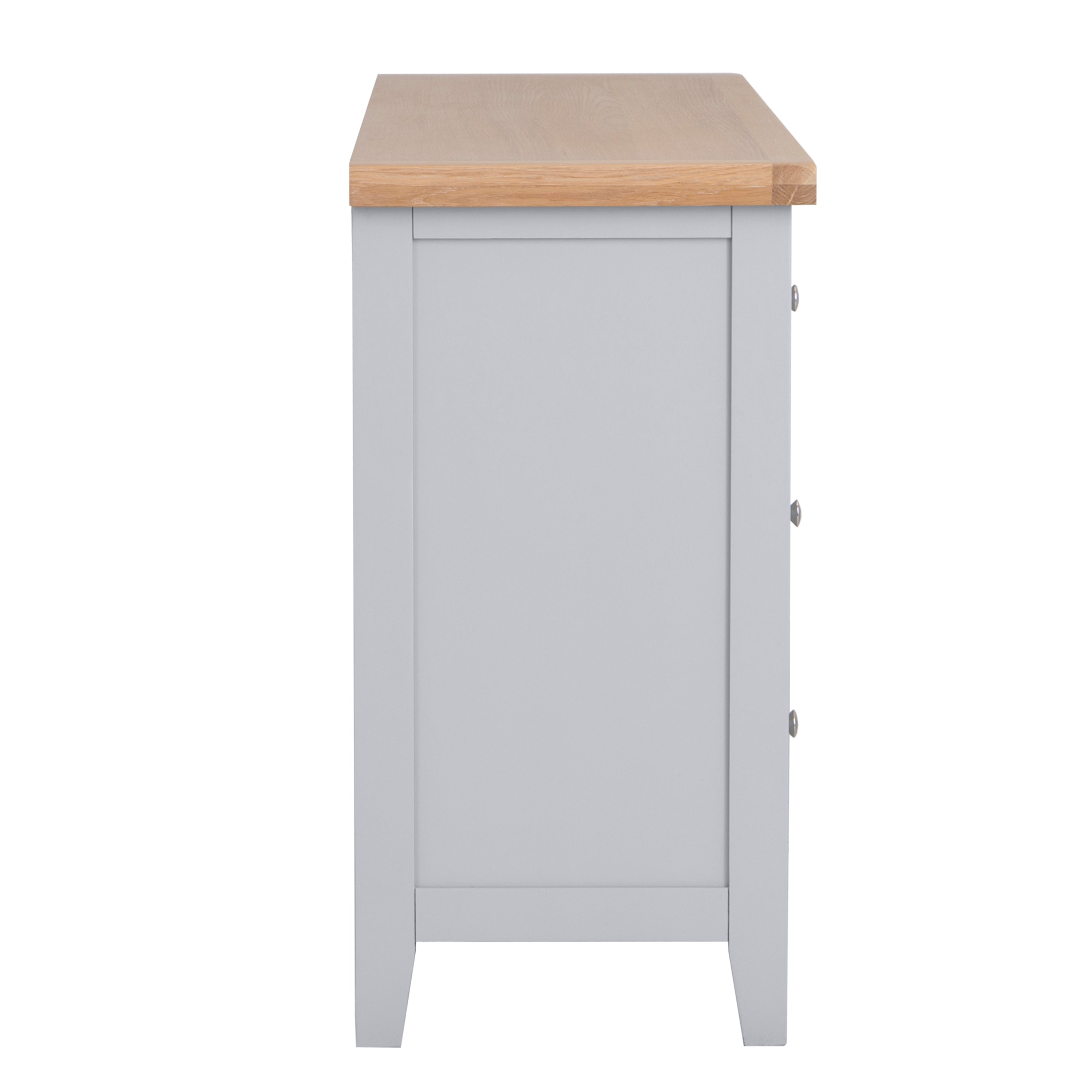 Earlham Grey Painted & Oak Chest of Drawers - 6 Drawer