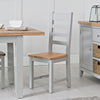 Earlham Grey Painted & Oak Ladder Back Chair Wooden Seat