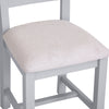 Earlham Grey Painted & Oak Ladder Back Chair Fabric Seat