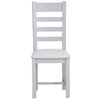 Earlham Grey Painted & Oak Ladder Back Chair Fabric Seat