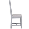 Earlham Grey Painted & Oak Ladder Back Chair Fabric Seat