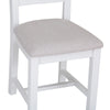 Earlham White Painted & Oak Ladder Back Chair Fabric Seat