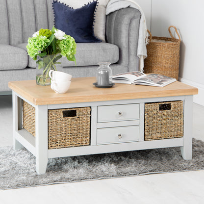 Earlham Grey Painted & Oak Coffee Table