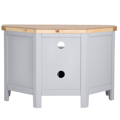 Earlham Grey Painted & Oak Corner TV Unit