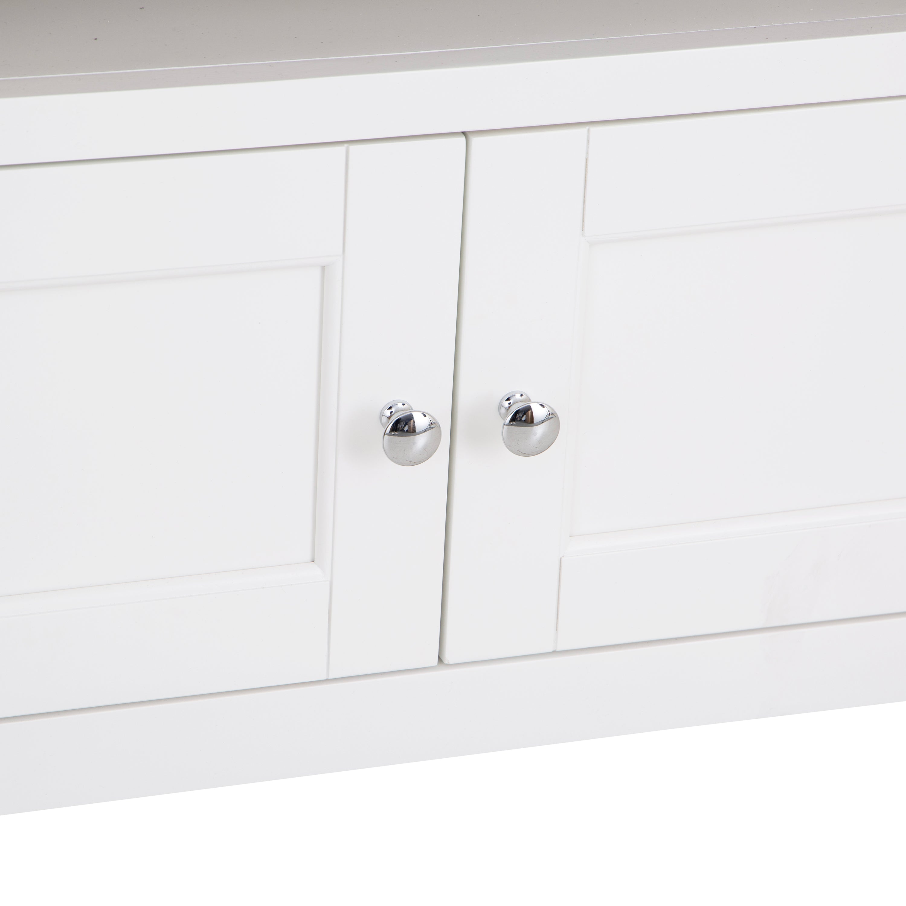 Earlham White Painted & Oak Corner TV Unit