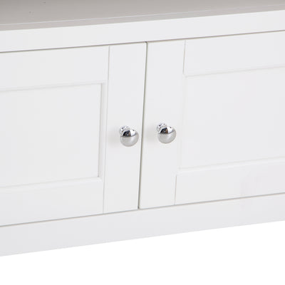 Earlham White Painted & Oak Corner TV Unit