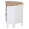 Earlham White Painted & Oak Corner TV Unit