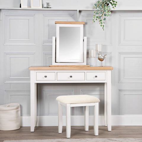 Earlham White Painted & Oak Dressing Table